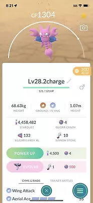 $7.20 • Buy Gligar Lv28 Pokemon Trade Go , 2 Charge Moves, Great League  Pvp Pokémon Go