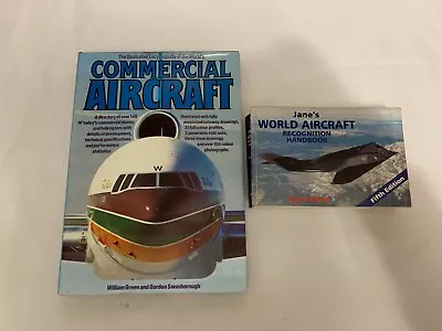 2 Books Illustrated Encyclopedia Commercial Aircraft Jane's Recognition Handbook • £9.99