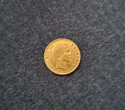 France  Napoleon III 5 Francs Gold 1859 A  Paris Rare!! • £260