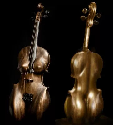 Violin SCULPTURE ONE OF A KIND HAND MADE SIZE 4/4 SIGNED BY ARTIST FEMALE TORSO • $950