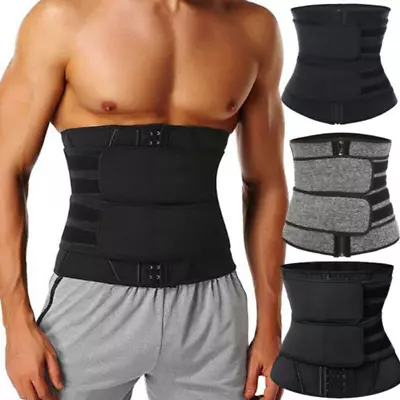 BEST Male Waist Trainer Vest Body Shaper Tummy Tuck Sweat Belt Weight Loss Slim • $18.98