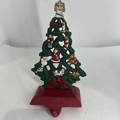 Midwest Of Cannon Falls Cast Iron Christmas Tree W/ Angel Stocking Holder Hanger • $25