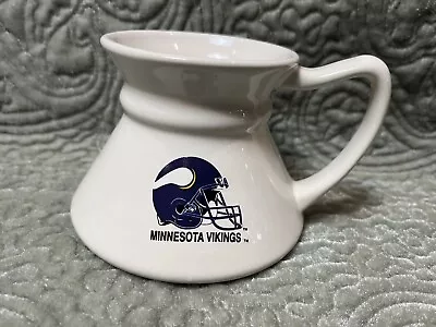 NFL MINNESOTA VIKINGS Vintage Ceramic White No Spill Wide Bottom Travel Mug • $7.50