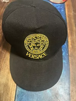 Versace Black Cap Gold Medusa Adjustable Pre-owned Great Condition • $119.95