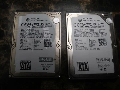$13 • Buy Hitachi Hdd Sata Hard Drive (2), 120gb And 20gb