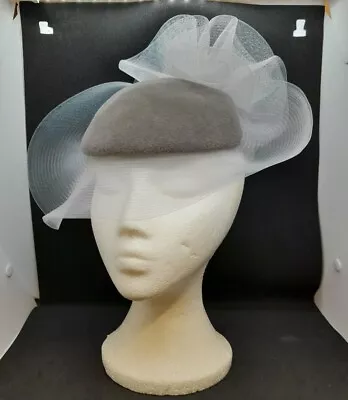 £9.99 • Buy Grey Felt And Net Vintage Occasion Hat (S530380)