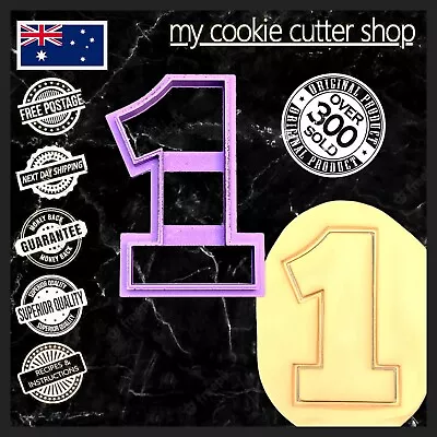 $8.95 • Buy Number One 1 Cookie Cutter And Embosser. Fondant Shapes Set Stamp. 8cm High