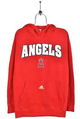 Vintage Los Angeles Angels Hoodie MLB Red Embroidered Sweatshirt - AU Large • $55