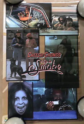 Vintage Original Poster Cheech And Chong Up In Smoke Movie Collage 1990s • £48.14