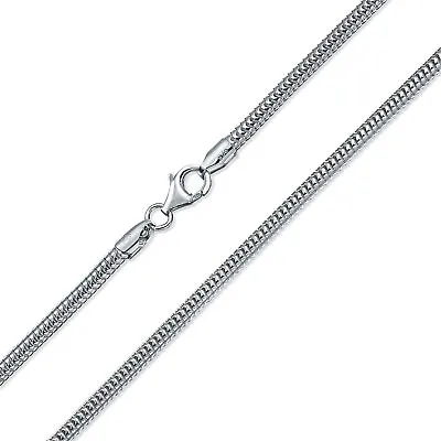 Real Silver 925 Sterling Silver Snake Chain Necklace Lady Stamped Italy All Size • $9.99