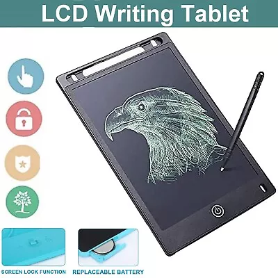 LCD Electronic Black Writing Tablet Board 10'' Inch EWriter Doodle Pad Message  • $15.49