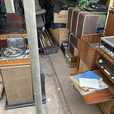 £0.01 • Buy Vintage Radiogram Record Players Loud Speakers Spares Repairs Old Case Joblot