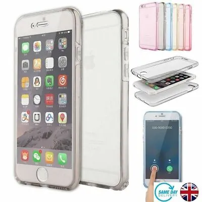 360 ShackProof Clear Gel Case Cover Screen Protector Silicon For IPhones Samsung • £4.75