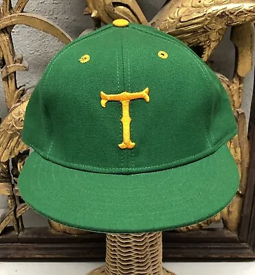 Vintage GREEN W Letter T Mens  NEW ERA Authentic Pro Model Hat Made In The USA • $34.99