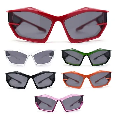 Unique Trendy 90s Sport Plastic Side Visor Wrap Around Sunglasses • $14.95