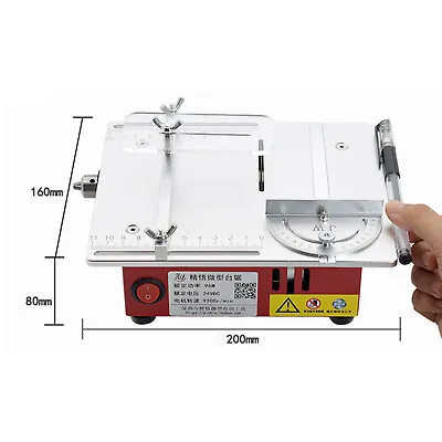 Mini Table Saw Tool Set Blade Woodworking Bench DIY Craft Cutting With Dust Pipe • $65.08