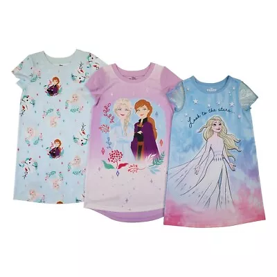 Frozen Disney Kids' 3 Pack Nightgown 100% Polyester 5 Kid • $20.77