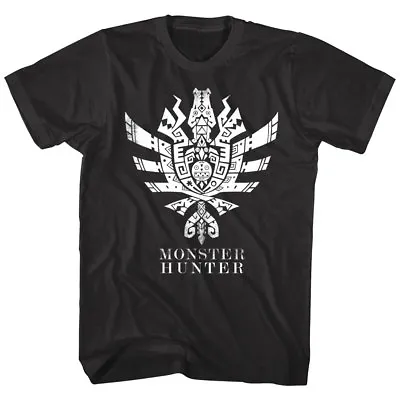 Monster Hunter Tribal Symbol Men's T Shirt RPG Combat Gamer Capcom Mystery Black • $22.50