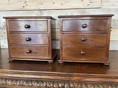 £650 • Buy Pair Of Antique Mahogany Collectors Apprentice Chest Drawers . Free Delivery