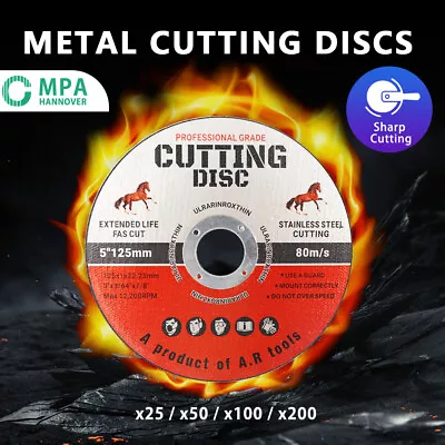 50X 5  125mm Cutting Disc Wheel Thin Angle Grinder Cut Off Metal Steel Flap AU • $27.99