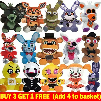 FNAF Five Nights At Freddy's Plushie Toy Plush Doll Bear Foxy Bonnie Chica UK • £8.57