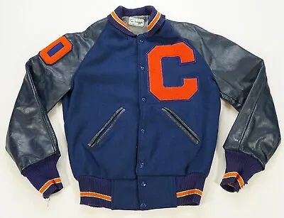 Rare Vintage CASEY’S C 80 1980 High School Leather Wool Varsity Jacket 70s 80s • $59.99