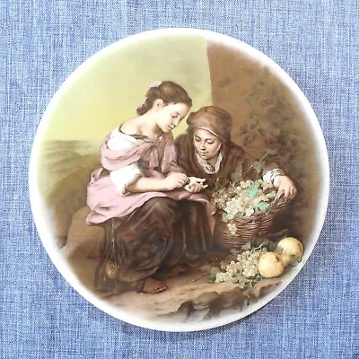 H & R Johnson Round Tile Trivet From ENGLAND Classical Painting Murillo Fruit  • $9.99