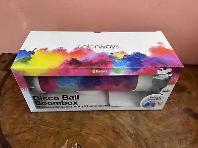 Colorways Disco Ball Boombox Bluetooth Speaker  With Phone Stand - Open Box • $22