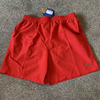 Zoggs Mens Penrith 17  Swimming Shorts Red BNWT • £14.99