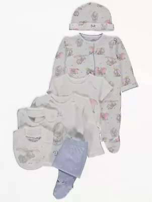 Disney DUMBO Newborn Premature Tiny Baby Gift Girls 7pc Starter Set Layette Pack • £18.99