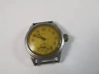 ELGIN MENS VINTAGE CALIBER 554 MILITARY WATCH FOR PARTS TO RESTORE No Reserve • $12