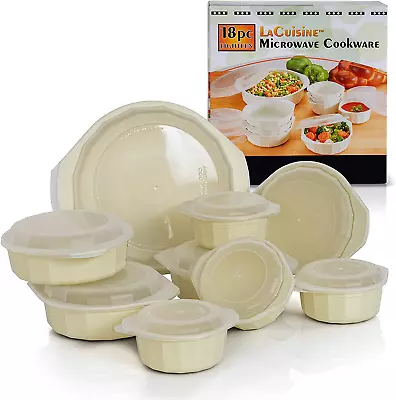 Microwave Cookware With Lids Set Containers Vegetable Steamer Safe Plastic Bowls • $36.99