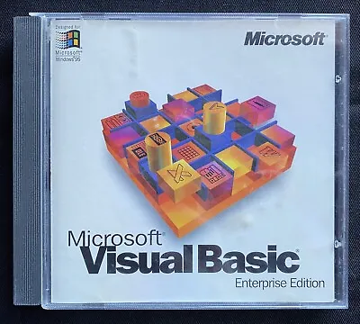 RARE Microsoft Visual Basic Enterprise Edition 4.0 & Key Windows 95 • $59