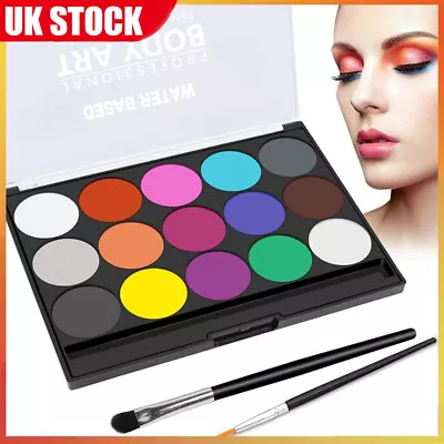 Professional Face Painting Kit For Kids Adult Face Body Paint Halloween Party UK • £6.89