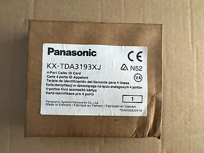 £97.41 • Buy PANASONIC KX-TDA3193 4-Port Caller ID Card For KX-TDA30 *New In Original Boxes*