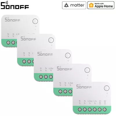 1-5x SONOFF MINIR4M WiFi Smart Light Switch With Matter Enabled Voice Control • $14.77