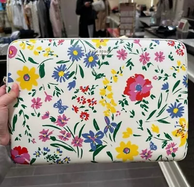 New Kate Spade Garden Bouquet Universal Laptop Sleeve Case Bag Cream Multi • $101.89