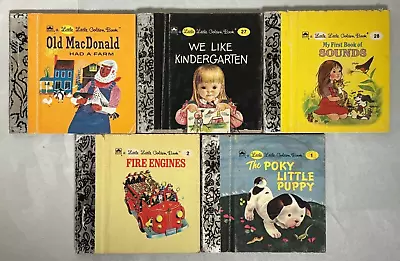 Lot Of 5 - MINIATURE Little Golden Books - Vintage Children's Stories • $15