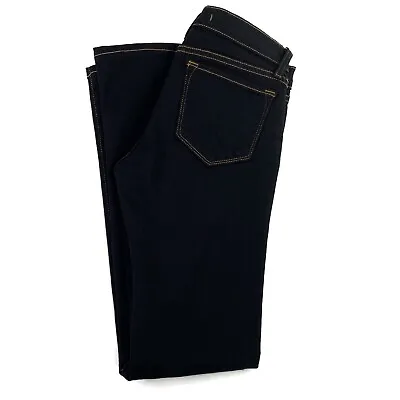 J Brand Cigarette Leg Black Cropped Mid Rise Denim Stretch Jeans Womens Size 26 • $25.58