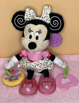 Disney Baby Minnie Mouse Activity Stroller/Car Seat Toy Teething Ring EUC • $12.90