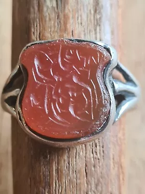 Ancient Roman Style Silver Intaglio Seal Ring • £6.50