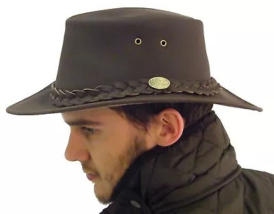 £36.99 • Buy Brand New Leather Australian Kangaroo Bush Hat Brown Campbell Cooper