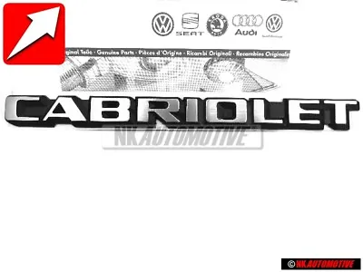 Original VW CABRIOLET Rear Badge Emblem Brushed Silver - 155853687F GX2 • $30.91