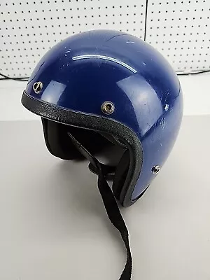 Vintage Blue Open Face DOT Blue Motorcycle Helmet Polaris Brand • $19.99