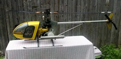 Vintage Huge 57  Futaba R/C Yellow Gas Helicopter W/ Futaba FP-T6EN Remote RARE  • $750