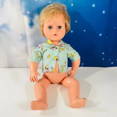 Vintage 1960's Palitoy TINY TEARS Baby Doll All Vinyl Jointed 16D England 16  • $28.47