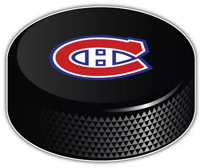 Montreal Canadiens NHL Logo Hockey Puck Car Bumper Sticker - 9'' 12'' Or 14'' • $11.99