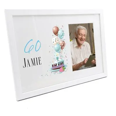 Personalised 60th Birthday Gifts For Him Photo Frame WFM-132 • £15.99