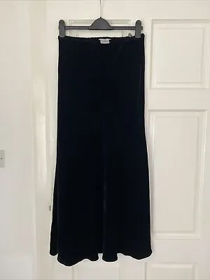 Black Velvet Maxi Skirt From Marina Abraham Size 14 • £10