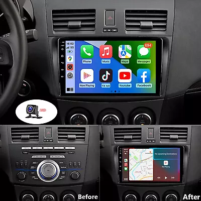 Apple Carplay For Mazda 3 2009-2013 Android 12 Car Stereo Head Unit Gps Sat Navi • $186.43